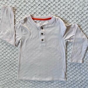 🤩 3 for 15 💲 Epic Threads Long Sleeve Henley- ivory- XS (5-6)